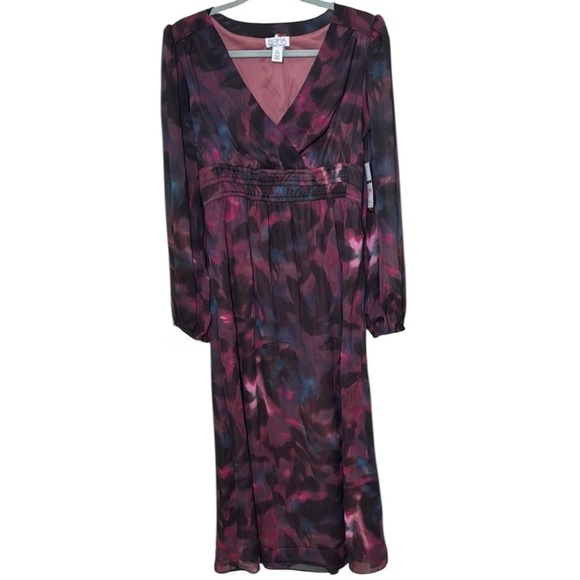 NWT Sofia Vergara XS Elegant Pink, Blue and Black Maxi Dress - Picture 1 of 6